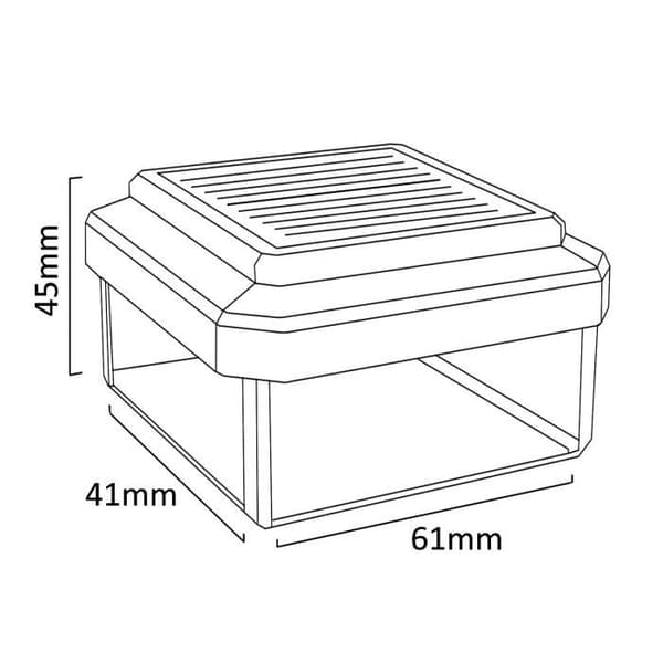 Universal solcellehavepæl lampe 61x41x45 mm