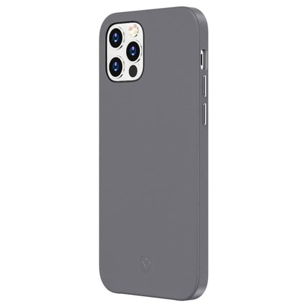Coque - VALENTA - iPhone 12 Pro Max - Ægte læder - Indvendig foret - Grå