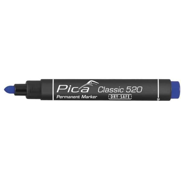 Pica Permanent Markør Dry-Safe Classic 1-4 mm Rund Blå