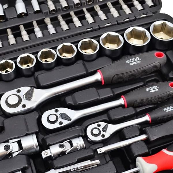 AWTOOLS NØGLE SÆT 216 STK 1/2""/3/8""/1/4"" BLACK LINE