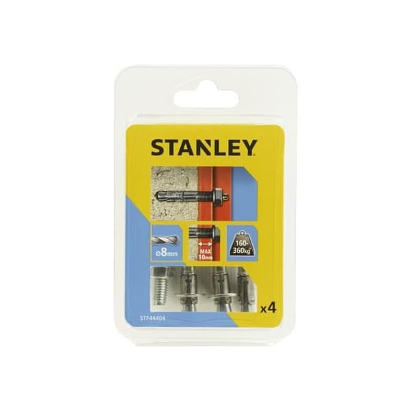 STANLEY 4-pack ankarskruvar ø8x65 mm STF44404-XJ