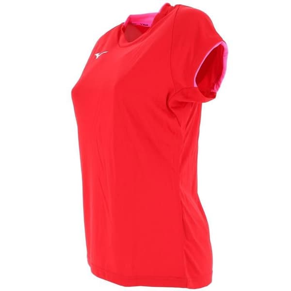 Mizuno Dam Core Tröja - Röd - Korta Ärmar - Vuxen