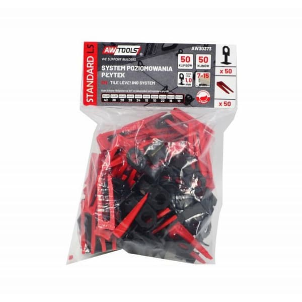 Awtools fliseudjævningssystem 1,0 mm 50 clips + 50 kile
