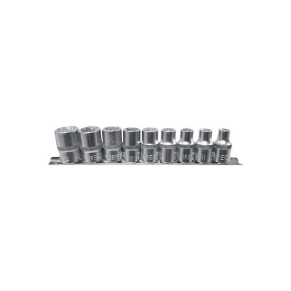 Torx-nøgler 1/2 9 dele sølv