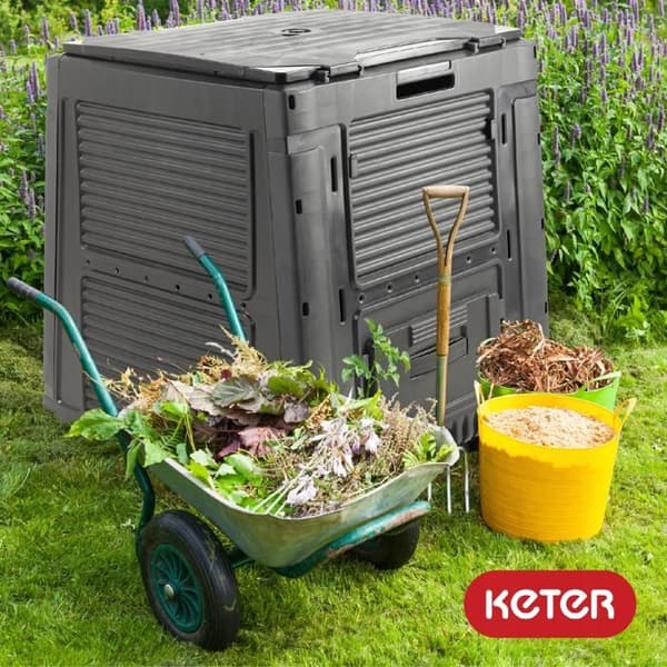 Kompostbeholder - Keter - 470l - Sort - Økologisk - Holdbar - Nem at samle