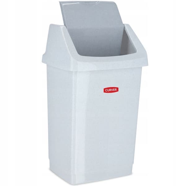 CURVER 9L vippeaffaldsspand i granit - Elegant og holdbart design