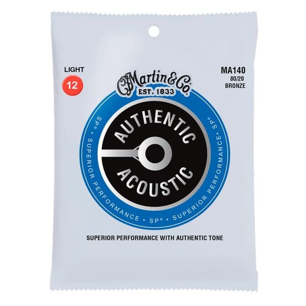 Martin Strings MA140 AUTHENTIC SP 80/20 Bronze Light 12/54 Strenge