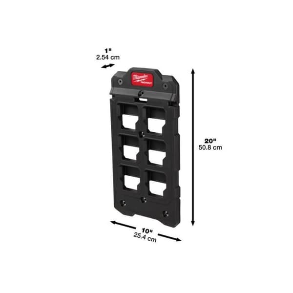 Monteringspanel - MILWAUKEE - Packout - 25,4 x 25 x H5 cm - Polymer - Sort
