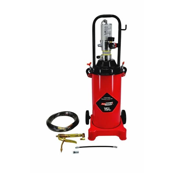 AWTOOLS pneumatiske fedtpistol, 12 liters beholder
