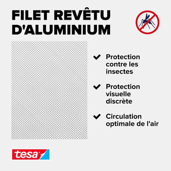 Myggenet - TESA - Justerbar - Solbeskyttelse - Klæbende montering - Vindue