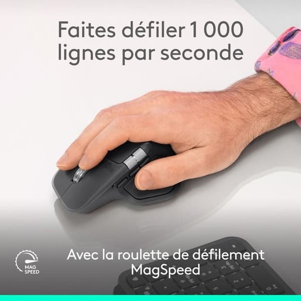 Logitech trådlös mus MX Master 4 Ljusgrå