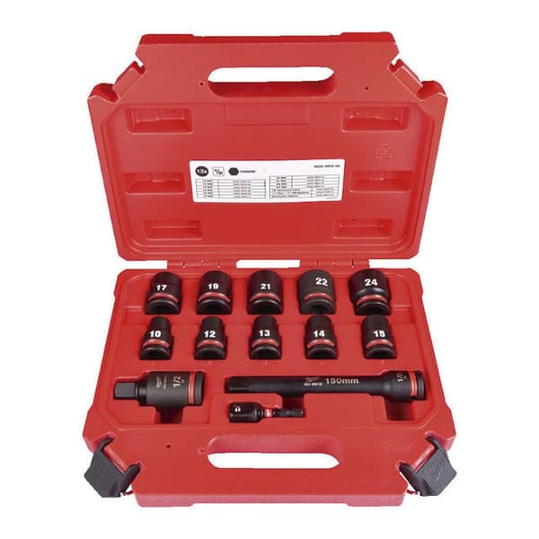 1/2'' Shockwave 1/2'' IMPACT SOCKET SET STD-13PC - MILWAUKEE - 4932480456