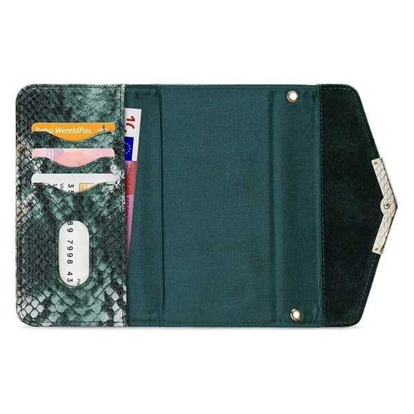Flip cover til iPhone 11 Pro - Mobilize - Slangemønster - Grøn - Plads til pas