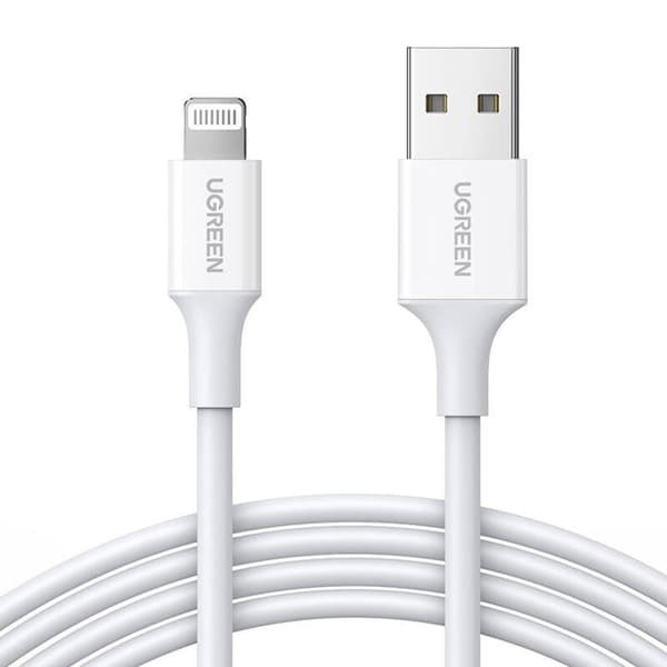 Lightning-kaapeli - UGREEN - US155 - 1 m - MFi - Nikkelöity
