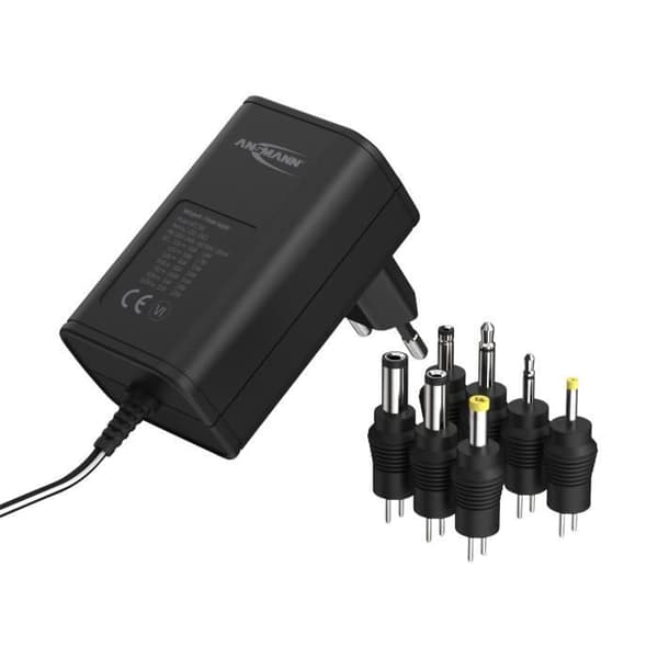 ANSMANN APS 300 - 12V - 1500mA - 7 sovitinta yleinen virtalähde