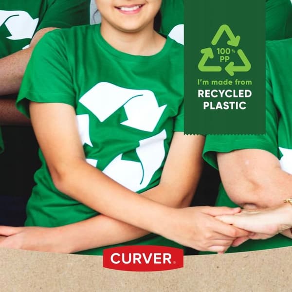 Opbevaringsboks - CURVER - 250009 - Rektangulær - 1,2L - Genanvendt plastik