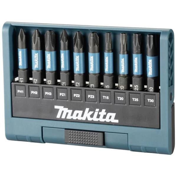 Makita Impact Black Bit-Sæt 10-delt E-12011 Sæt af bits
