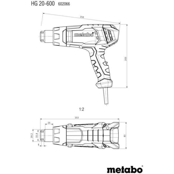 Ilmapistooli - METABO - HG 20-600