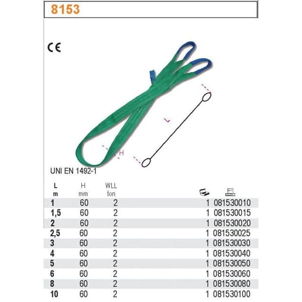 ÉLINGUE BETA 2000KG 1m 8153
