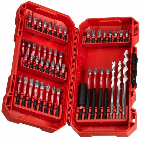 SHOCKWAVE™ bits - MILWAUKEE - 48 dele - Behandlet stål - Kompatibel med Packout - Maksimal modstand