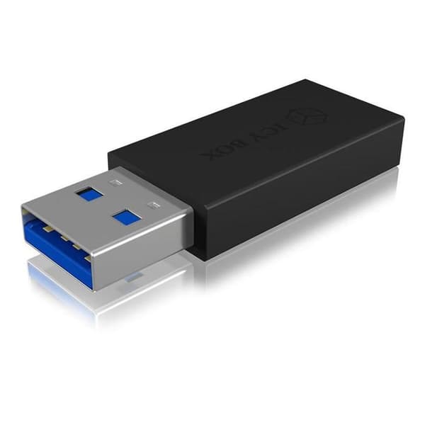 USB-adapteri - RaidSonic - IB-CB015 - USB-C (N) USB tyyppi A (M) - USB 3.1 Gen2 - Musta