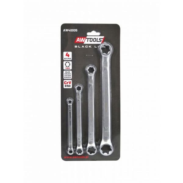 Torx-nøgle - mandlig stjerne Awtools SÆT AF POLYGONALE TORX-NØGLER E6-E24 - 4 STK