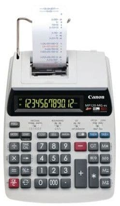 Regner med printer - CANON - MP120-MG - LCD - 12 cifre - Sort