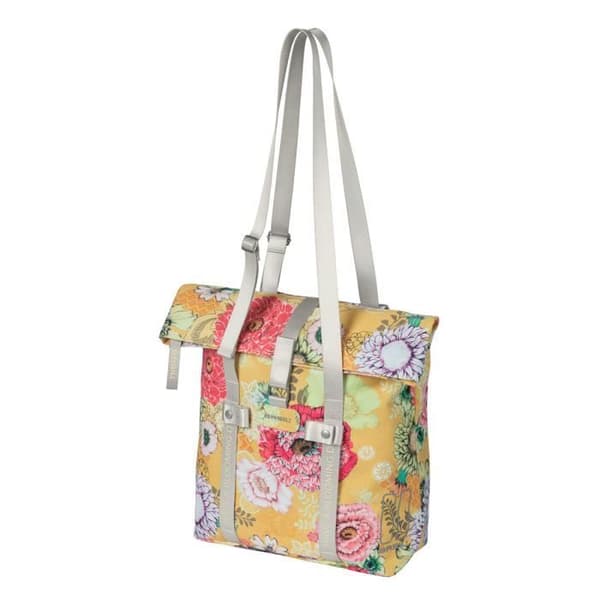 Cykelväska - Basil - Bloom Field - 20 liter - Polyester - Senapsgul - Blommönster