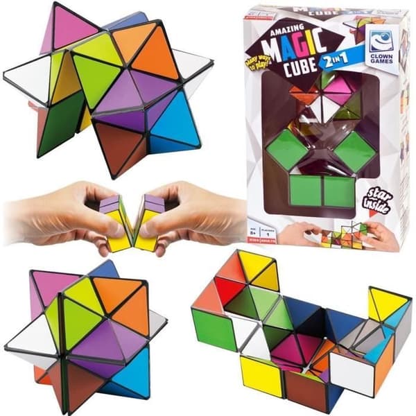 Magic Cube 2-i-1-pussel - Märke - Modell - Vit - Blandat