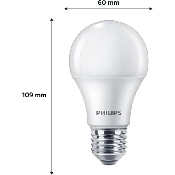 6 kpl LED-lamppuja - PHILIPS - E27 - 75W - Lämmin valkoinen