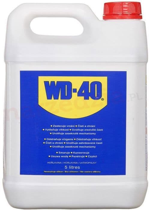 Degrippant - smøremiddel WD-40 - WD-40 5L - Rustfjerner - Multifunktionel forberedelse Kan 5l