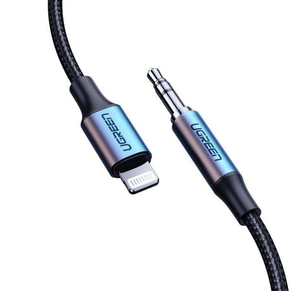 Lightning-kabel - UGREEN - 1M - MFi - Jack 3.5mm - Nylonvævet