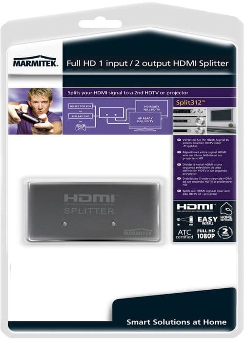 Video/lydsplitter - MARMITEK - Split 312 UHD - HDCP-kompatibel - 3D - 4K