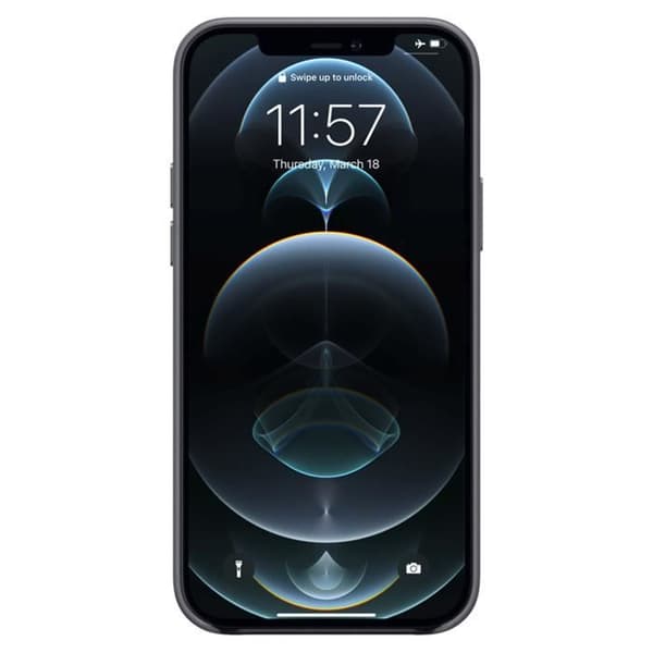 Coque - VALENTA - iPhone 12 Pro Max - Ægte læder - Indvendig foret - Grå