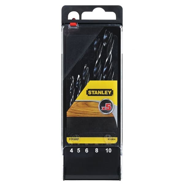 Stanley Kassette med 5 træbor 3 spidser 4-10mm STA56001-QZ