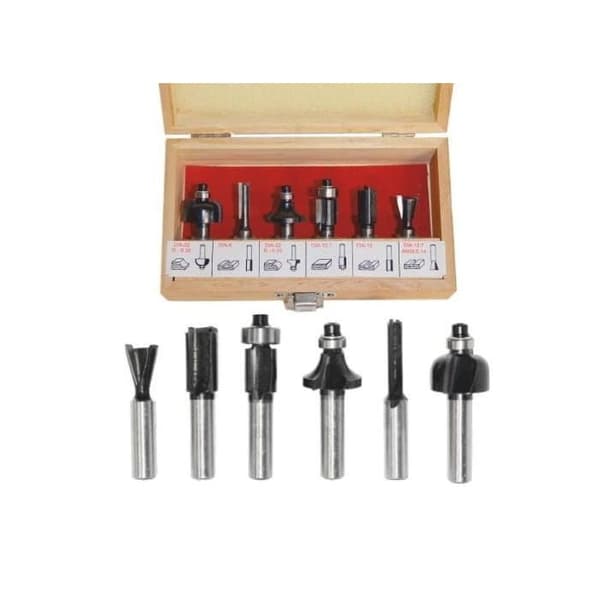 AWTOOLS træbor, sæt af 6, 8 mm stang