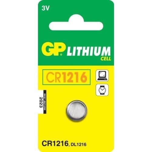 GP LITHIUM CELL BATTERIER CR1216 (0601216C1) GP BA