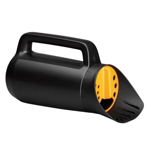 Fiskars Solid spreder - justeringsknap - flowmuligheder - låsesystem
