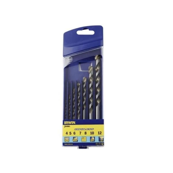Multi-materiale bor sæt - IRWIN - 10501940 - 7 dele (Ø 4-12 mm) - Multi-materiale - Solgt i pakke