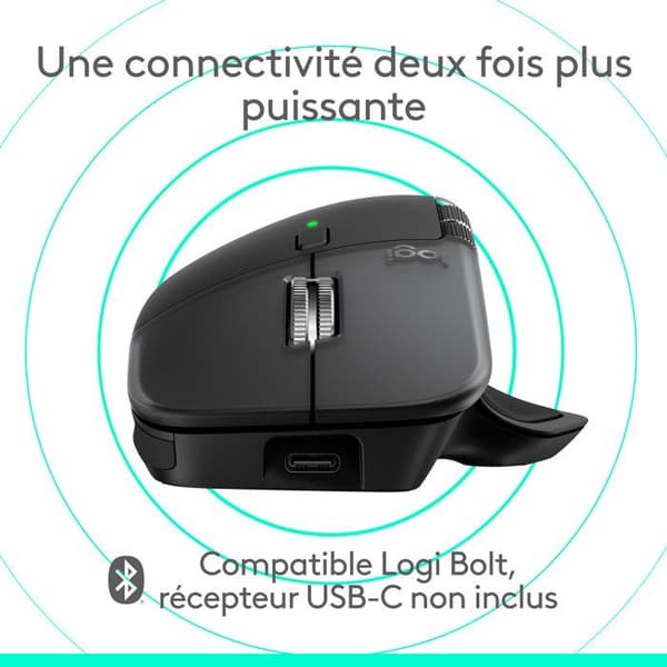 Trådløs mus - Logitech - MX Master 4 til Mac - Ergonomisk - Sort