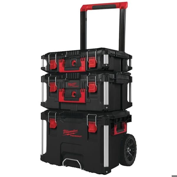 Opbevaringssystem 3 modulære kasser PACKOUT BOX 3PCS SET - MILWAUKEE - 4932464244