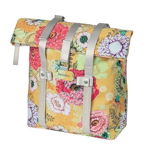 Cykelväska - Basil - Bloom Field - 20 liter - Polyester - Senapsgul - Blommönster