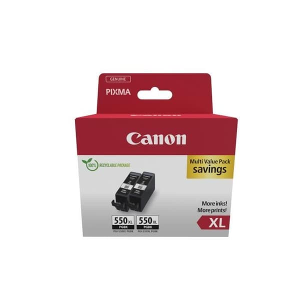 Paketti 2 XL CANON PGI-550PGBK mustetta - MUSTA