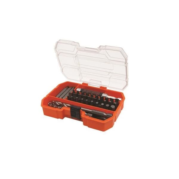 Coffret 45 dele Tilbehør til boring og skruenøgle HSS bor og bits A7234 - BLACK + DECKER