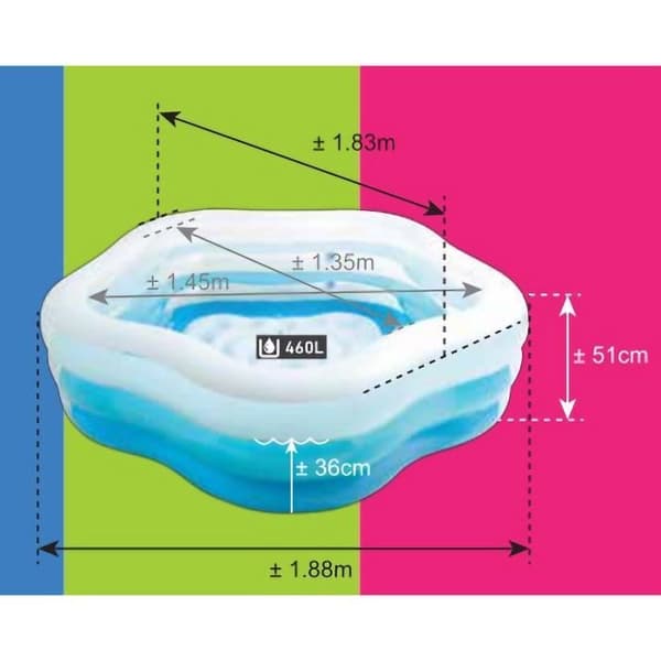 Stjärnformad pool 185 x 180 cm - Intex