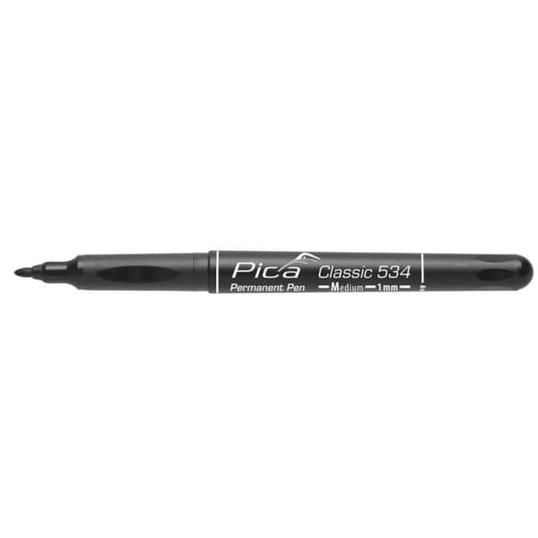Pica Classic Permanent Filttusch 1 mm Rund Sort
