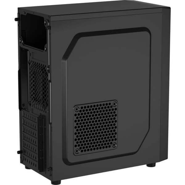 Sort computer kabinet - Natec - Aracanta - Metal / plastik - mATX / mini-ITX / ATX - Bageste ventilator