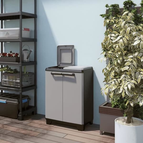 Keter Split Premium kierrätyskaappi harmaa ja musta 92 cm 445042