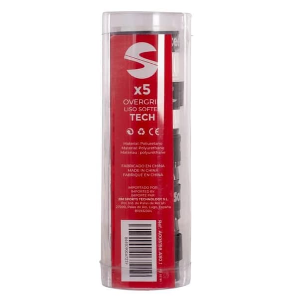 Softee Tech glat padel greb (x5) - sort/hvid