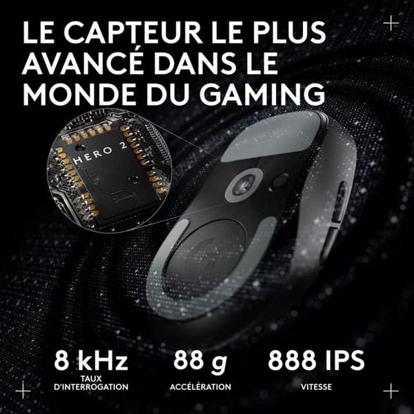 Logitech trådlös gamingmus PRO X Superlight 2c Svart